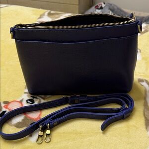 Portland Leather Midnight Blue Crossbody Bag